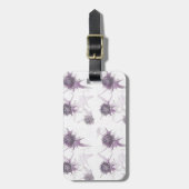 Lila Distelnaturentwurf Gepäckanhänger (Vorderseite vertikal)