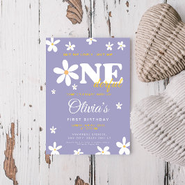 Lila Disy ist nicht einmal 1. Geburtstag Einladung