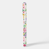 Lila Ditsy Blumen Monogramm Case-Mate iPhone Hülle (Rückseite / Links)