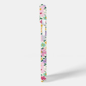 Lila Ditsy Blumen Monogramm Case-Mate iPhone Hülle (Rückseite / Links)