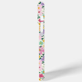 Lila Ditsy Blumen Monogramm Case-Mate iPhone Hülle (Rückseite / Links)