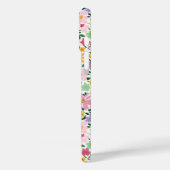 Lila Ditsy Blumen Monogramm Case-Mate iPhone Hülle (Rückseite / Links)