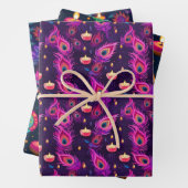 Lila Diwali Geschenkpapier Set (Beispiel)