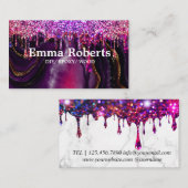 LILA DIY EPOXY HOLZ-Visitenkarte Visitenkarte (Vorne/Hinten)