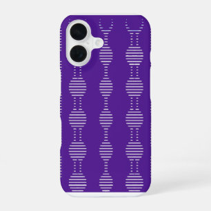 Lila DNA-Helix-Strang-Geometrisches Telefon-Case iPhone 16 Hülle