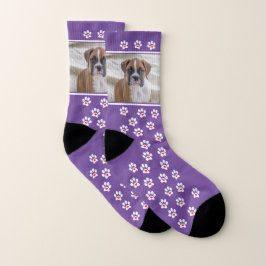 Lila Dog Foto Socken - Individuelle Dockingsocken