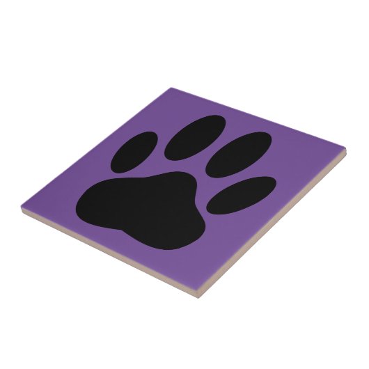 Lila Dog Pawprint Hintergrund Fliese (Seite)