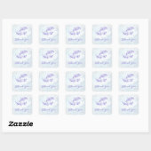 Lila Dolphin Danke Stickers (Blatt)
