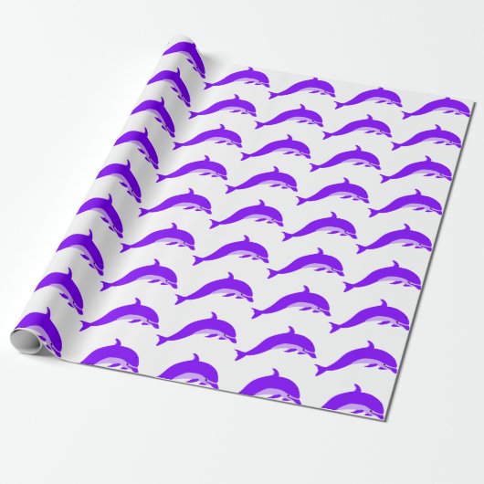 Lila Dolphin-Geschenkwrap Geschenkpapier (Ungerollt)