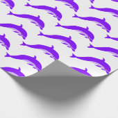 Lila Dolphin-Geschenkwrap Geschenkpapier (Ecke)