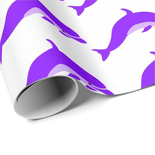 Lila Dolphin-Geschenkwrap Geschenkpapier (Rolleneckpunkt)