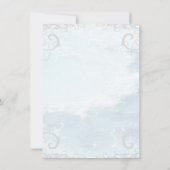 Lila Dolphin Hochzeit Probe Dinner Einladung (Rückseite)