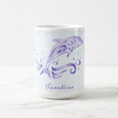 Lila Dolphin Personalisiert Coffee Tasse (Mittel)