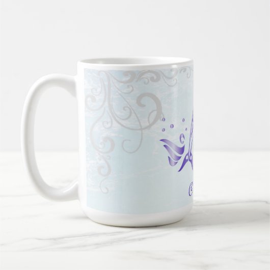 Lila Dolphin Personalisiert Coffee Tasse (Links)