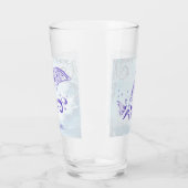 Lila Dolphin Personalisiert Glas (Links)