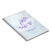 Lila Dolphin-Personalisiert-Notebook Notizblock (Rechte Seite)
