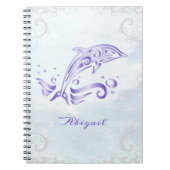Lila Dolphin-Personalisiert-Notebook Notizblock (Vorderseite)