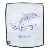 Lila Dolphin-Personalisiert-Rucksack Rucksack (Abnehmbare Front)