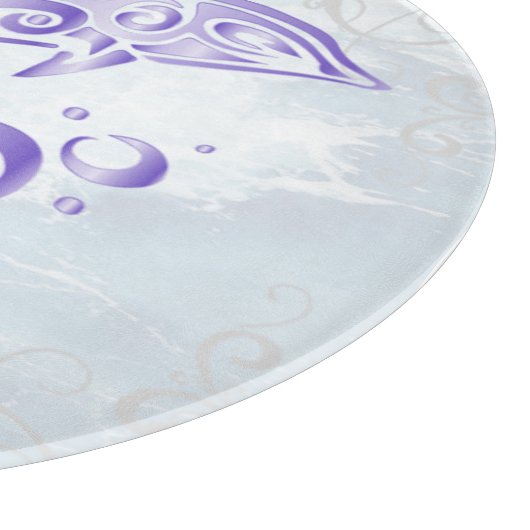 Lila Dolphin-Personalisiert-Schneidebrett Schneidebrett (Ecke)