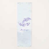 Lila Dolphin Personalisiert Yoga Mat Yogamatte (Vorderseite)