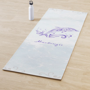 Lila Dolphin Personalisiert Yoga Mat Yogamatte