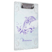 Lila Dolphin Personalisierte Zwischenablage Klemmbrett (Rechts)