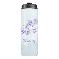 Lila Dolphin Personalisierter Thermaltumbler