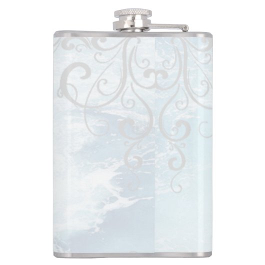 Lila Dolphin Vinyl-Wrapped Flask Flachmann (Rückseite)