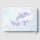 Lila Dolphin Wedding Gästebuch (Rückseite)