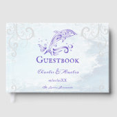 Lila Dolphin Wedding Gästebuch (Vorderseite)