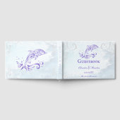 Lila Dolphin Wedding Gästebuch (Voll)