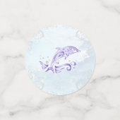 Lila Dolphin Wedding Table Confetti Konfetti (Klein Vorderseite)