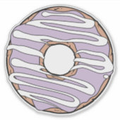 Lila Donut, Doughnut, Icing, Zuckerguss, Glaze Aufkleber (Vorderseite)