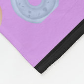 Lila Donut-Individuelle Name-Mittlere Fleece-Decke Fleecedecke (Ecke)