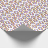 Lila Donut-Papier Geschenkpapier (Ecke)