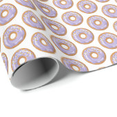 Lila Donut-Papier Geschenkpapier (Rolleneckpunkt)