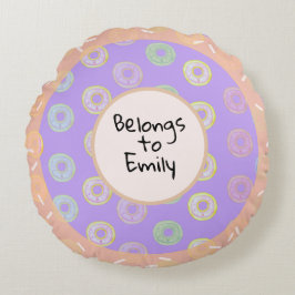 Lila Donut Touch Rundkissen Rundes Kissen