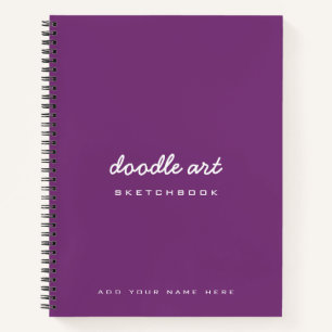 lila Doodle-Kunstskizze Notizblock