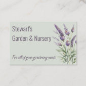 Lila Doppellavender mit QR-Code Visitenkarte (Vorderseite)