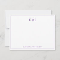 Lila Doppelrahmen Elegantes Paar-Monogramm