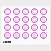 Lila Dots-Scanlabel Runder Aufkleber (Blatt)