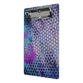 Lila Dotty Abstrakt Mini Klemmbrett (Gewinkelt2)
