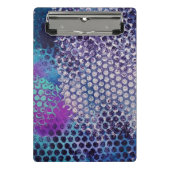 Lila Dotty Abstrakt Mini Klemmbrett (Vorderseite)