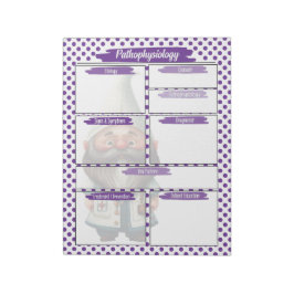 Lila Dr. Gnome Nursing - Pathophysiologie Temp Notizblock