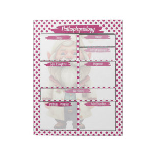 Lila Dr. Gnome Nursing - Pathophysiologie Temp Notizblock