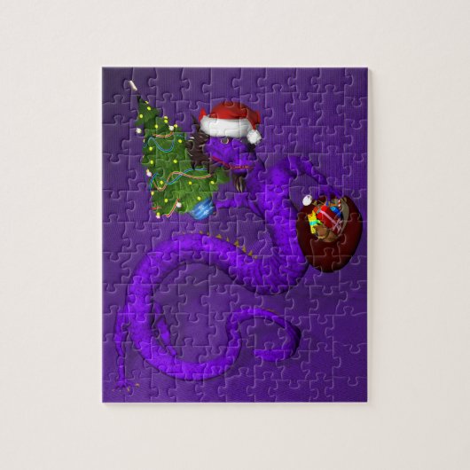 Lila Drache 8x10 Puzzle (Vertikal)