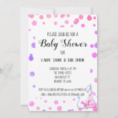 *~* lila Drache-Baby-Duschen-Einladung Einladung (Rückseite)