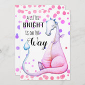 *~* lila Drache-Baby-Duschen-Einladung Einladung (Vorne/Hinten)