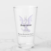 Lila Drache: Birthstone-Amethyst vom Februar Glas (Rückseite)