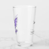 Lila Drache: Birthstone-Amethyst vom Februar Glas (Links)